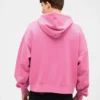 Sudadera con capucha, cremallera completa y corte corto oversize para adulto