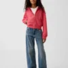 Sudadera con capucha, cremallera completa y corte oversize para niño, de felpa Vintagesoft