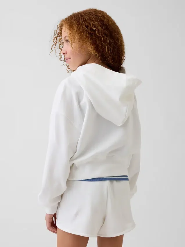 Sudadera con capucha, cremallera completa y corte oversize para niño, de felpa Vintagesoft