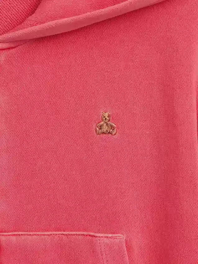 Sudadera con capucha, cremallera completa y corte oversize para niño, de felpa Vintagesoft