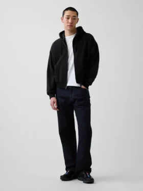 Sudadera con capucha, cremallera y corte corto oversize Vintagesoft