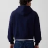 Sudadera con capucha, cremallera y corte corto oversize Vintagesoft