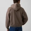 Sudadera con capucha, cremallera y corte corto oversize Vintagesoft