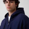 Sudadera con capucha, cremallera y corte corto oversize Vintagesoft