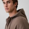 Sudadera con capucha, cremallera y corte corto oversize Vintagesoft