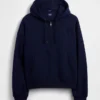 Sudadera con capucha, cremallera y corte corto oversize Vintagesoft