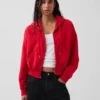 Sudadera con capucha, cremallera y corte en cuña Vintagesoft