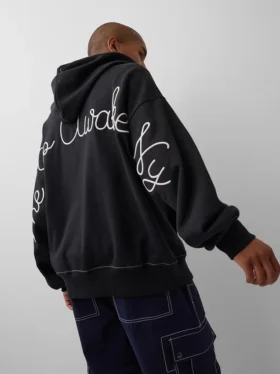 Sudadera con capucha, cremallera y logo oversize de GAP × Awake NY