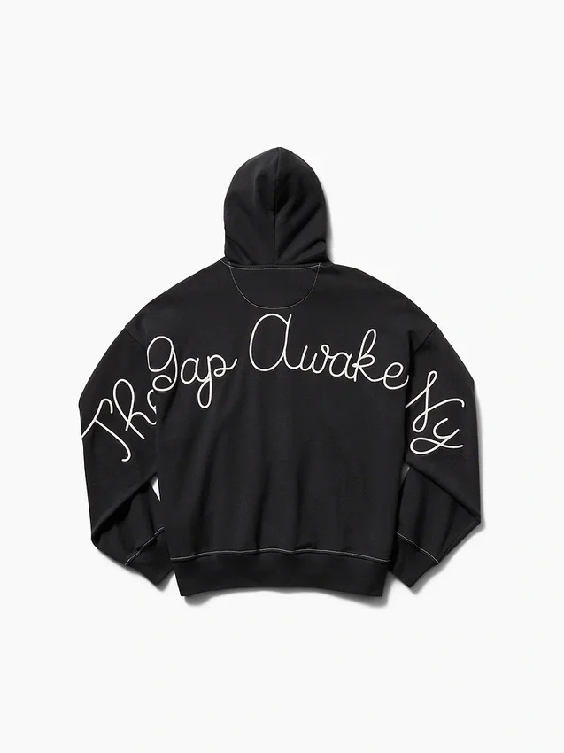 Sudadera con capucha, cremallera y logo oversize de GAP × Awake NY