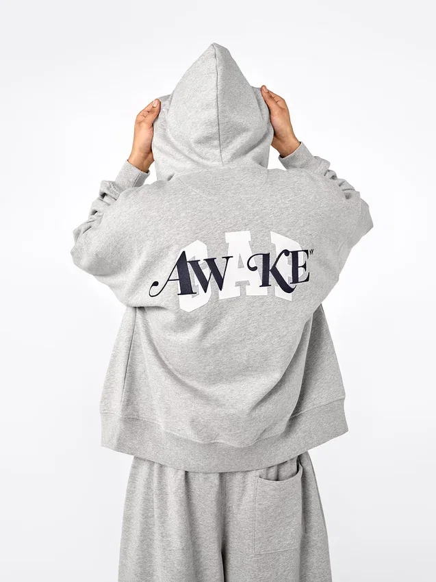 Sudadera con capucha, cremallera y logo oversize de GAP × Awake NY
