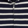 Sudadera con capucha, cremallera y rayas oversize de tejido de rizo