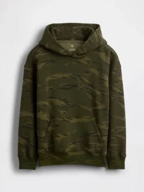 Sudadera con capucha de camuflaje holgada para niño