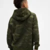 Sudadera con capucha de camuflaje holgada para niño