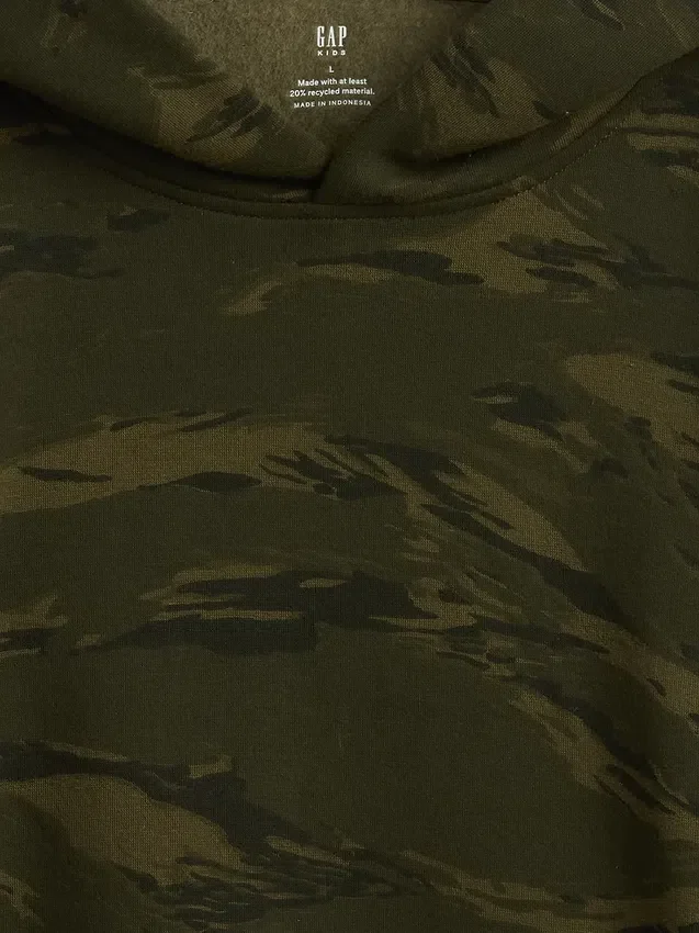 Sudadera con capucha de camuflaje holgada para niño