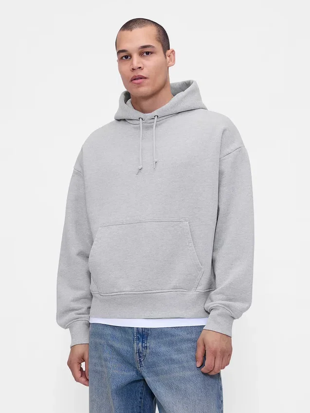 Sudadera con capucha de felpa francesa extra gruesa para adulto