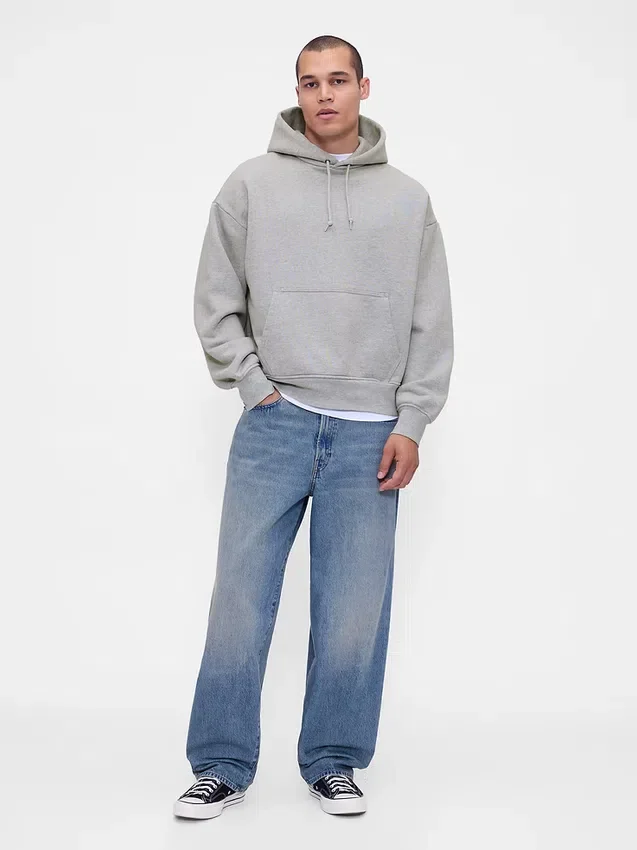 Sudadera con capucha de felpa francesa extra gruesa para adulto