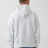 Sudadera con capucha de felpa francesa gruesa azul con logotipo