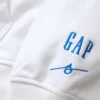 Sudadera con capucha de felpa francesa gruesa azul con logotipo