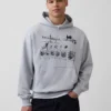 Sudadera con capucha de tejido grueso de Jean-Michel Basquiat
