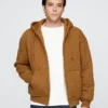 Sudadera con capucha, forro de tejido de pan de miel y cremallera