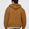 Sudadera con capucha, forro de tejido de pan de miel y cremallera