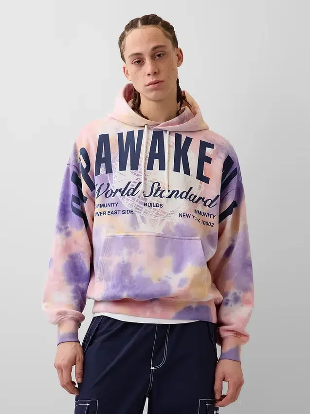 Sudadera con capucha Gap × Awake Ny de tejido grueso y logo oversize