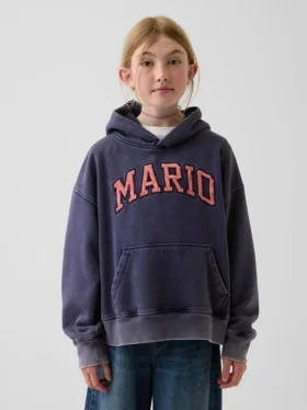 Sudadera con capucha holgada «Super Mario Vintagesoft» para niños