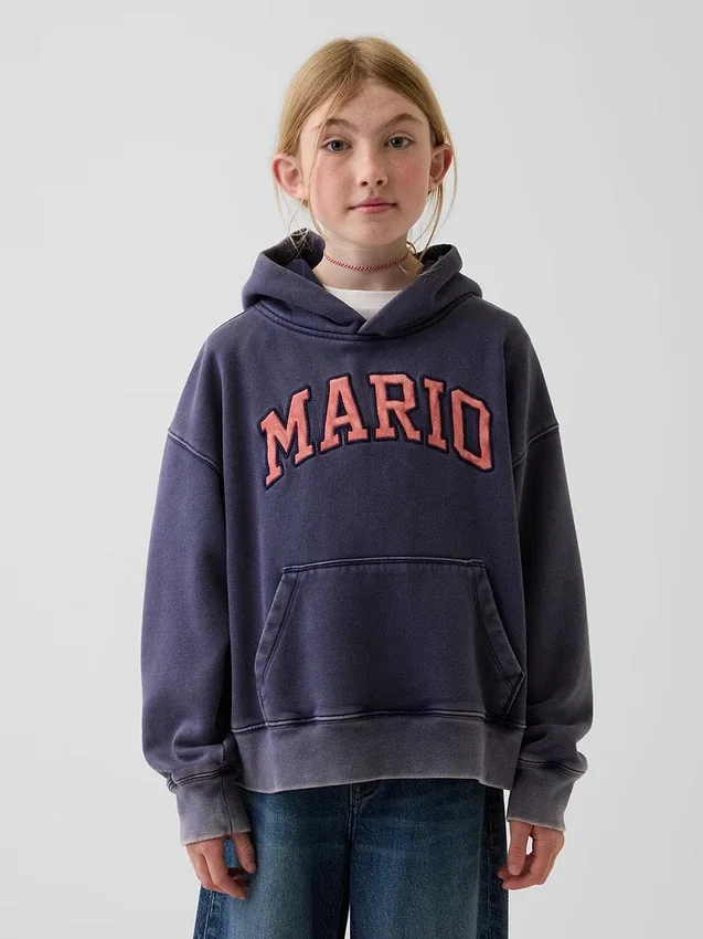 Sudadera con capucha holgada «Super Mario Vintagesoft» para niños