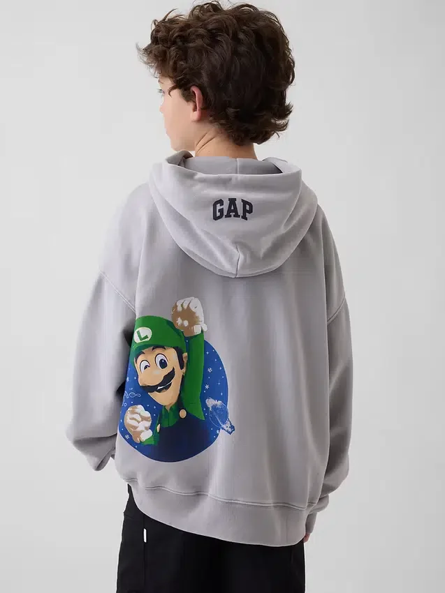 Sudadera con capucha holgada «Super Mario Vintagesoft» para niños