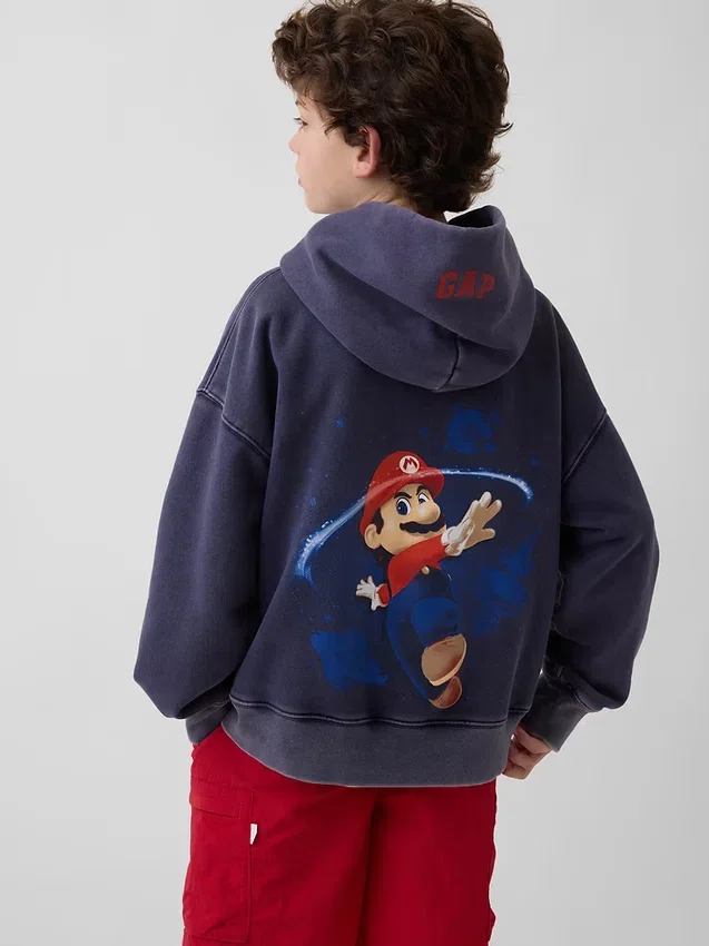 Sudadera con capucha holgada «Super Mario Vintagesoft» para niños
