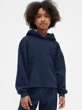 Sudadera con capucha holgada y parches «Vintagesoft» para niños