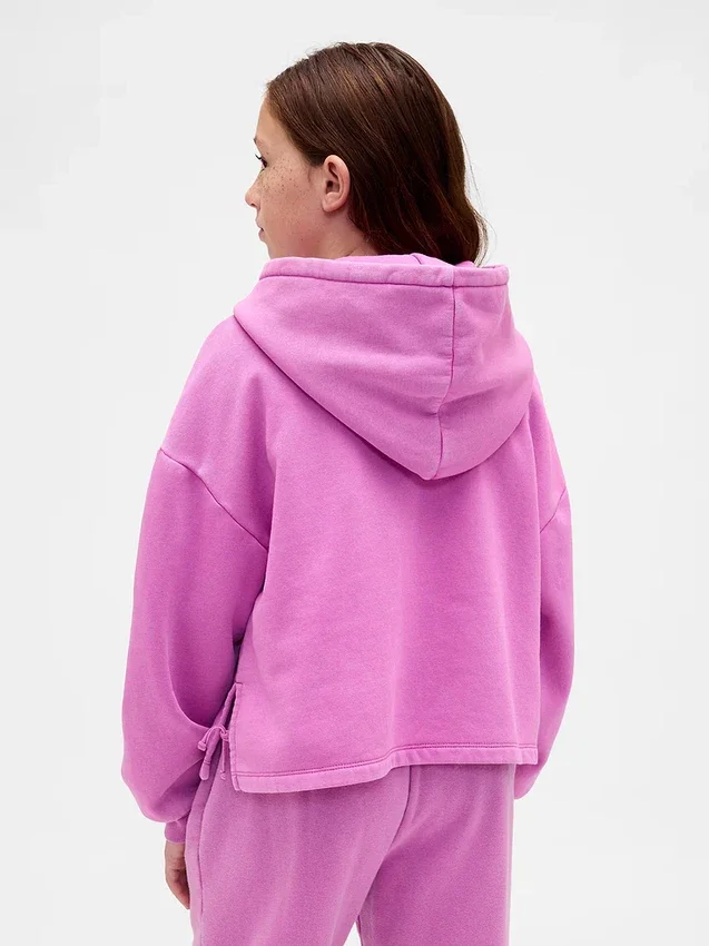 Sudadera con capucha holgada y parches «Vintagesoft» para niños