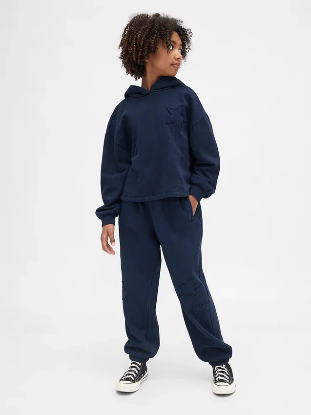 Sudadera con capucha holgada y parches «Vintagesoft» para niños