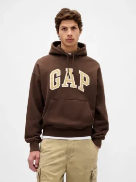 Sudadera con capucha oversize de felpa francesa extra gruesa para adulto con logotipo