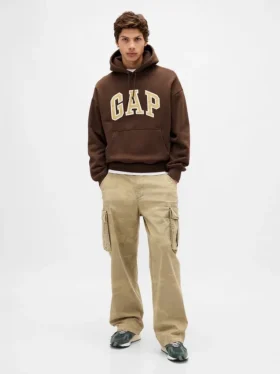 Sudadera con capucha oversize de felpa francesa extra gruesa para adulto con logotipo