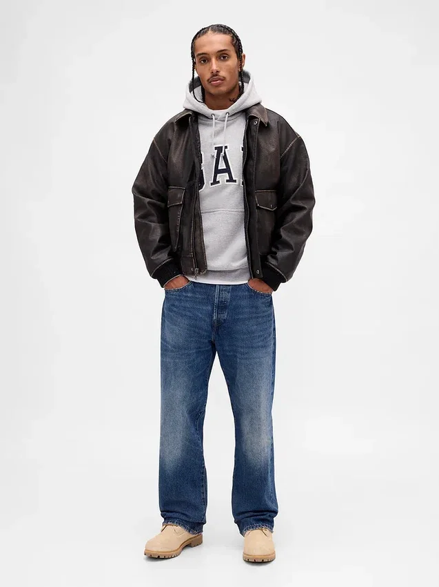 Sudadera con capucha oversize de felpa francesa extra gruesa para adulto con logotipo