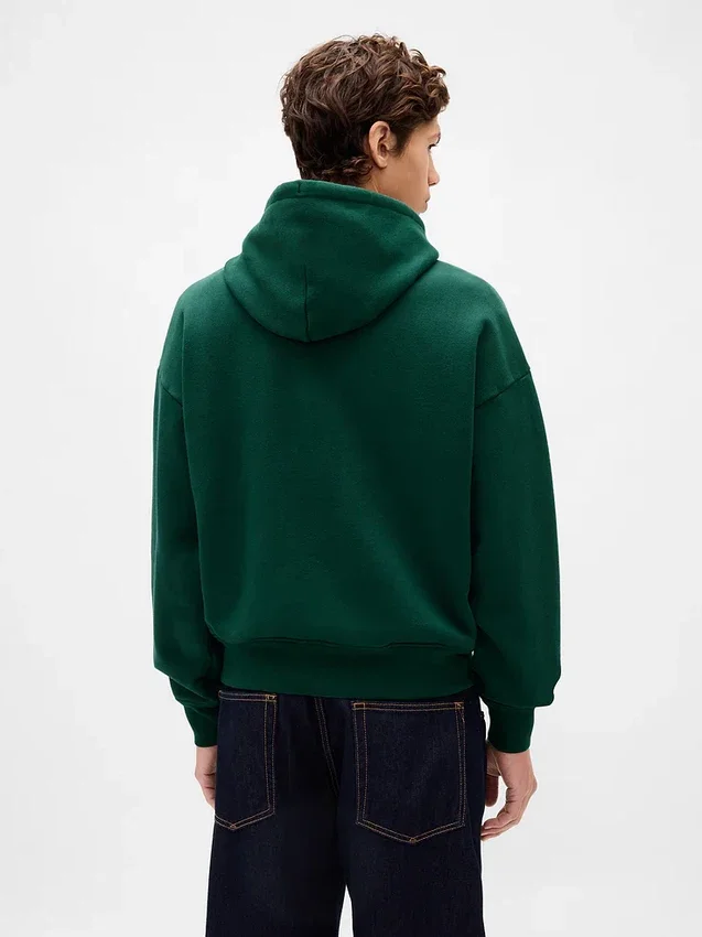 Sudadera con capucha oversize de felpa francesa extra gruesa para adulto con logotipo