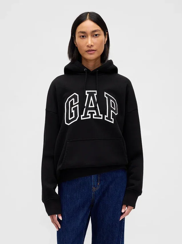 Sudadera con capucha oversize de felpa francesa extra gruesa para adulto con logotipo