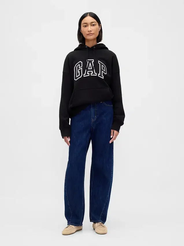 Sudadera con capucha oversize de felpa francesa extra gruesa para adulto con logotipo