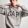 Sudadera con capucha oversize de felpa francesa extra gruesa para adulto con logotipo
