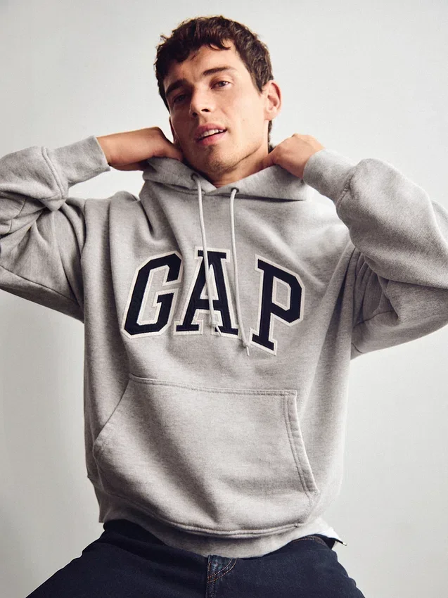 Sudadera con capucha oversize de felpa francesa extra gruesa para adulto con logotipo