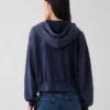 Sudadera con capucha oversize de felpa Vintagesoft con cremallera en cuña