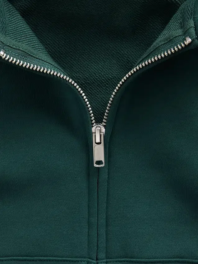Sudadera con capucha oversize de felpa Vintagesoft con cremallera en cuña