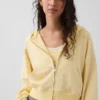 Sudadera con capucha oversize de felpa Vintagesoft con cremallera en cuña