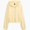 Sudadera con capucha oversize de felpa Vintagesoft con cremallera en cuña