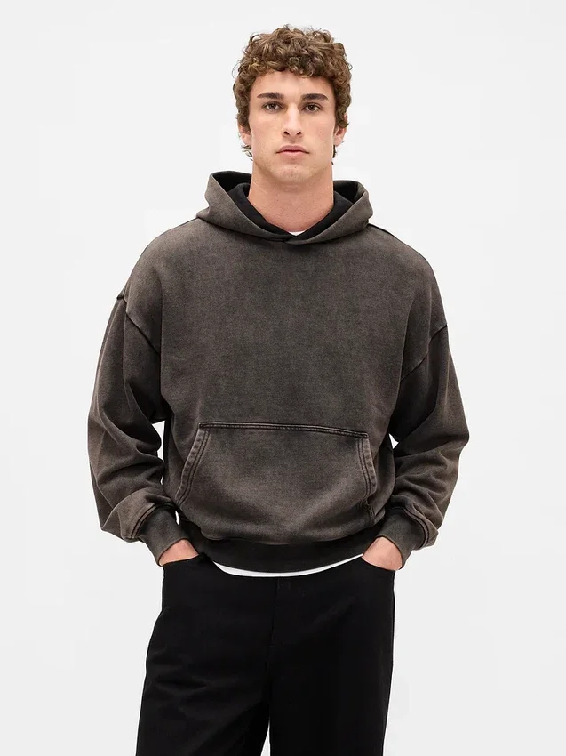 Sudadera con capucha oversize de peso grueso para adulto