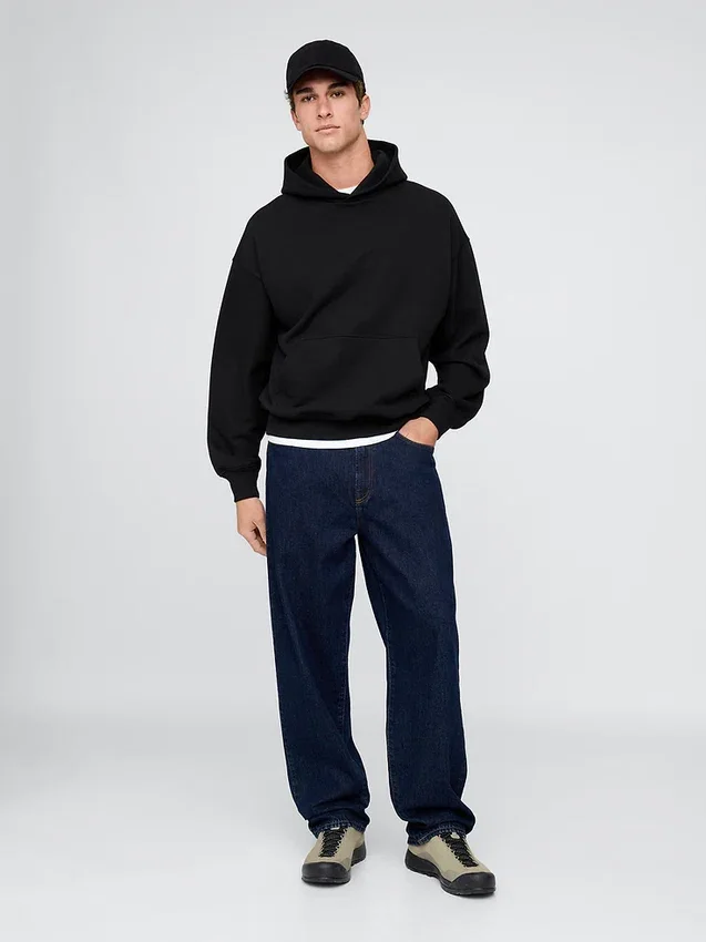 Sudadera con capucha oversize de peso grueso para adulto
