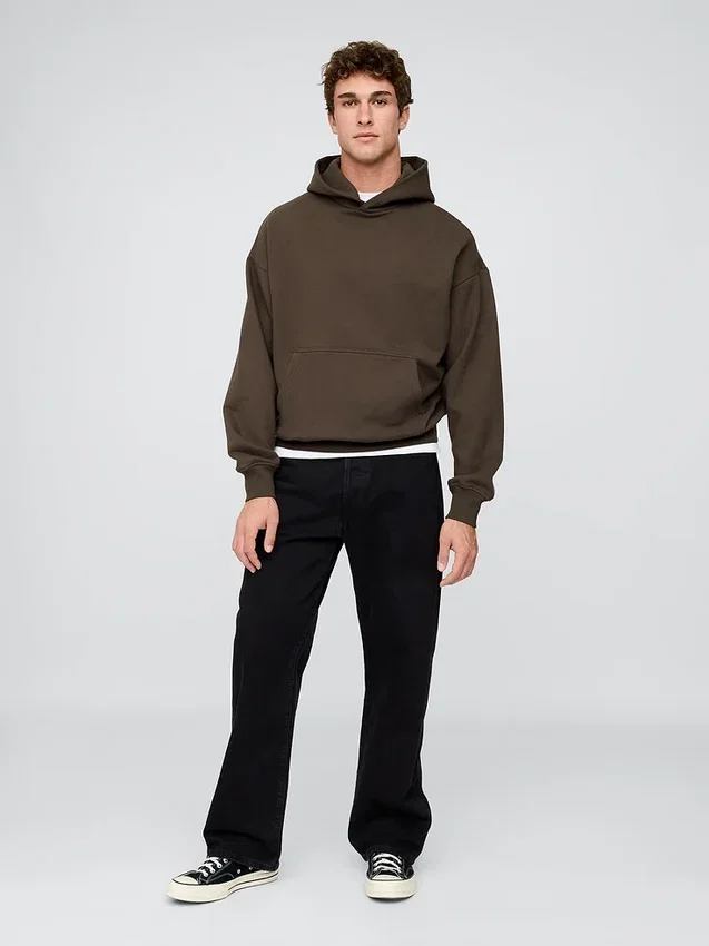 Sudadera con capucha oversize de peso grueso para adulto