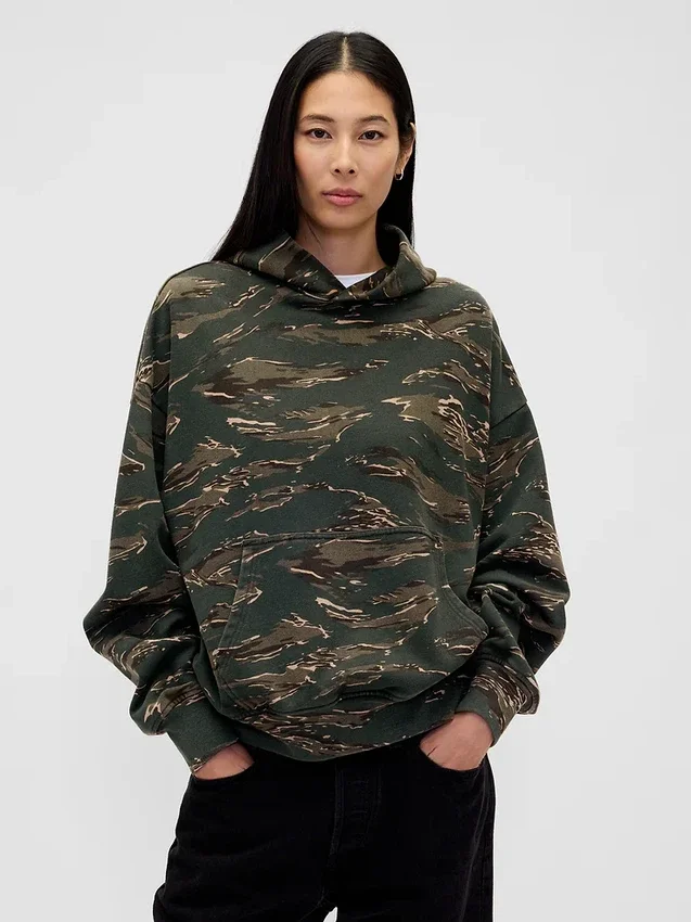 Sudadera con capucha oversize de peso grueso para adulto