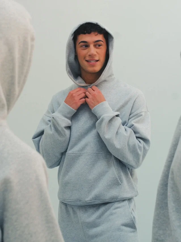 Sudadera con capucha oversize de peso grueso para adulto